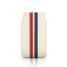 Beyzacases iPhone 4/4S Retro Super Slim Stripes Vertical Case, Bianco Rosso Blu