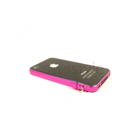 Bumper in Alluminio Ultra Sottile per iPhone 4 con Pennino - Fucsia