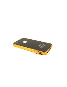 Bumper in Alluminio Ultra Sottile per iPhone 4 con Pennino - Oro 2