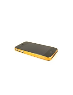 Bumper in Alluminio Ultra Sottile per iPhone 4 con Pennino - Oro