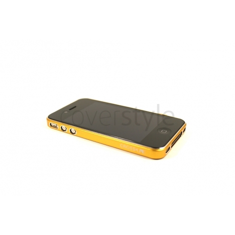 Bumper in Alluminio Ultra Sottile per iPhone 4 con Pennino - Oro