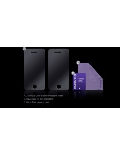 id America - 2x Pellicola Opaca Anti-Riflesso F/R Alta Qualità per iPhone 4/4S 2