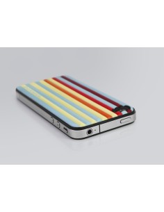id America - Skin Cushi Stripe per iPhone 4/4S - Beach Red 2