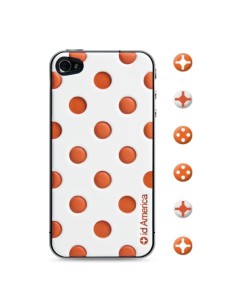 id America - Skin Cushi Dot per iPhone 4/4S - Sunkist White