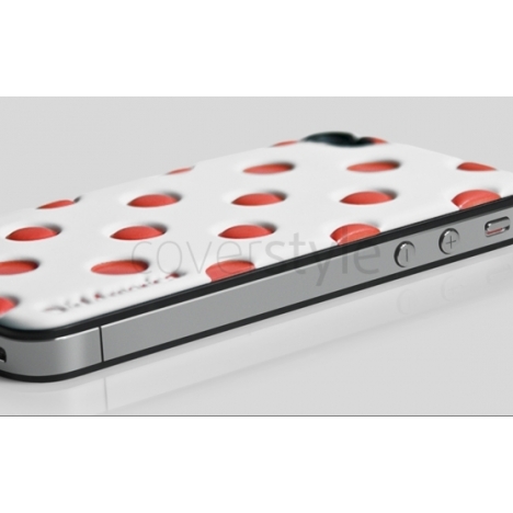 id America - Skin Cushi Dot per iPhone 4/4S - Sunkist White