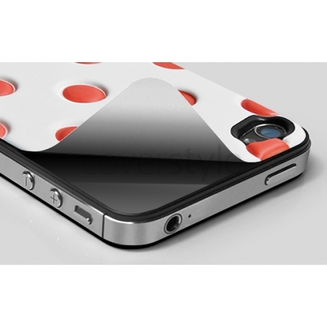 id America - Skin Cushi Dot per iPhone 4/4S - Sunkist White