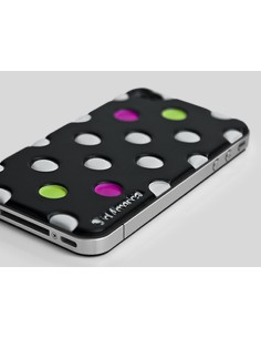 id America - Skin Cushi Dot per iPhone 4/4S - Disco Black 2