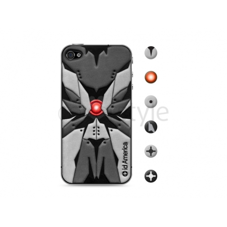 id America - Skin Cushi Robotics per iPhone 4/4S - Black