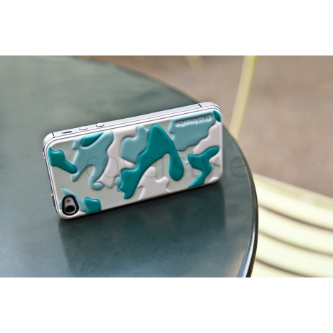 id America - Skin Cushi Camo per iPhone 4/4S - Leaf Green