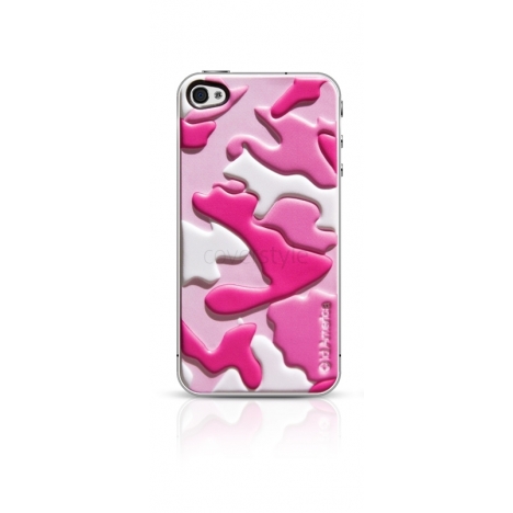 id America - Skin Cushi Camo per iPhone 4/4S - Laser Pink