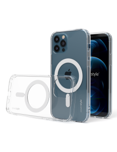 Cover Antiurto TPU+PC con MagSafe per iPhone 12 Pro Trasparente - UltraFlex PRO®