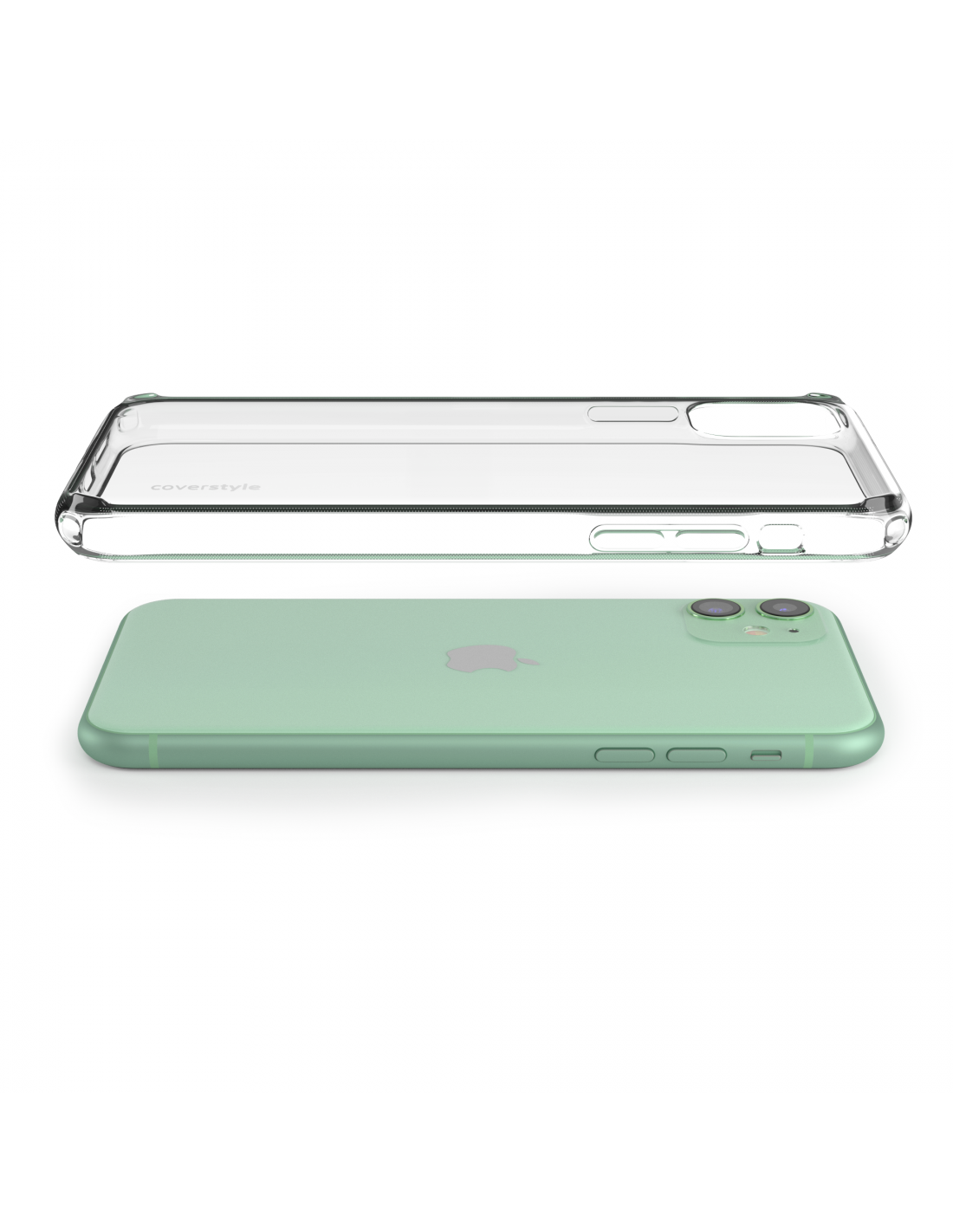 Custodia Per IPhone 11 Ultra Ibrida Antiurto - Trasparente Con Cornice Arancione, Morbida Al Tocco, Supporto Ricarica Wireless, 4 Angoli Rinforzati