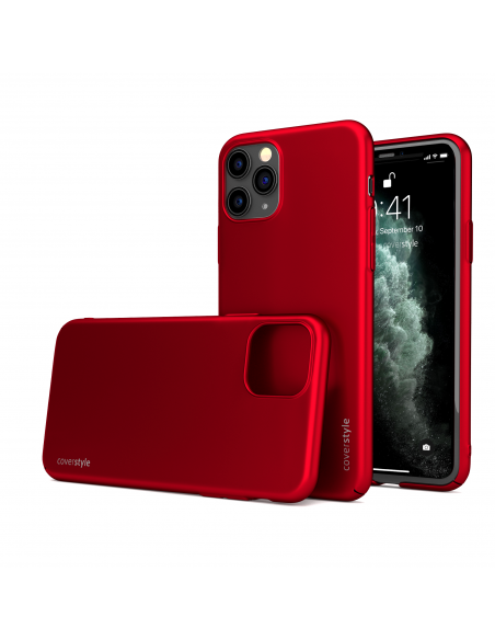 Custodia rigida sottile rosso opaco per iPhone 11 Pro - UltraSoft