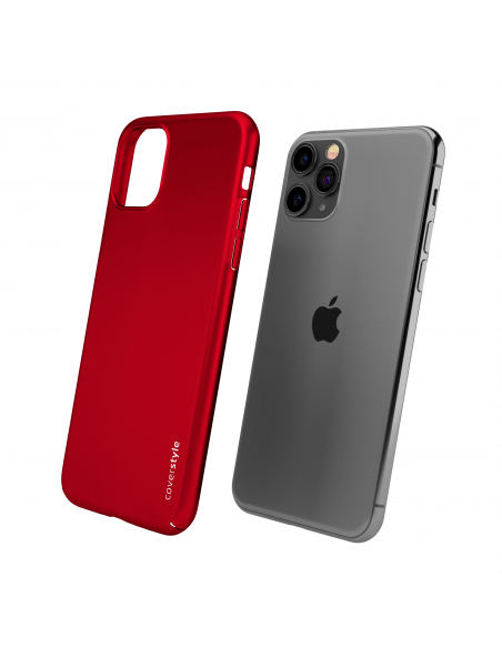 Custodia rigida sottile rosso opaco per iPhone 11 Pro - UltraSoft
