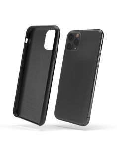 Custodia in Silicone + Microfibra per iPhone 11 Pro - Nero - LiquidSoft® 2