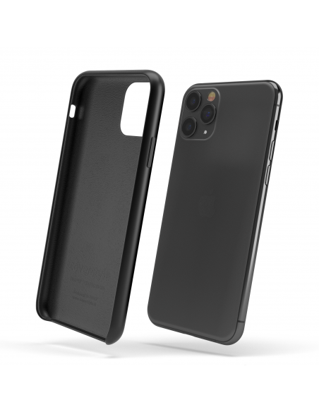 Custodia in Silicone + Microfibra per iPhone 11 Pro - Nero - LiquidSoft®