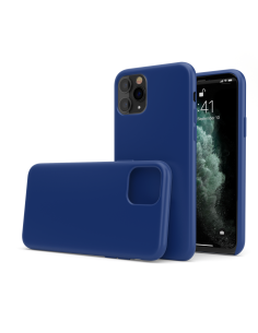 Custodia in Silicone + Microfibra per iPhone 11 Pro - Blu Cobalto - LiquidSoft®