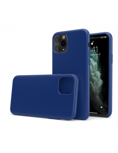 Custodia in Silicone + Microfibra per iPhone 11 Pro - Blu Cobalto - LiquidSoft® Custodia in Silicone + Microfibra per iPhone 11 Pro - Blu Cobalto - LiquidSoft®