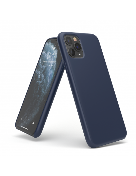 Custodia in Silicone + Microfibra per iPhone 11 Pro - Blu Notte - LiquidSoft® Custodia in Silicone + Microfibra per iPhone 11 Pro - Blu Notte - LiquidSoft®
