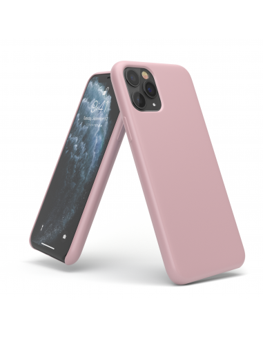 Custodia in Silicone + Microfibra per iPhone 11 Pro - Rosa Chiaro - LiquidSoft®
