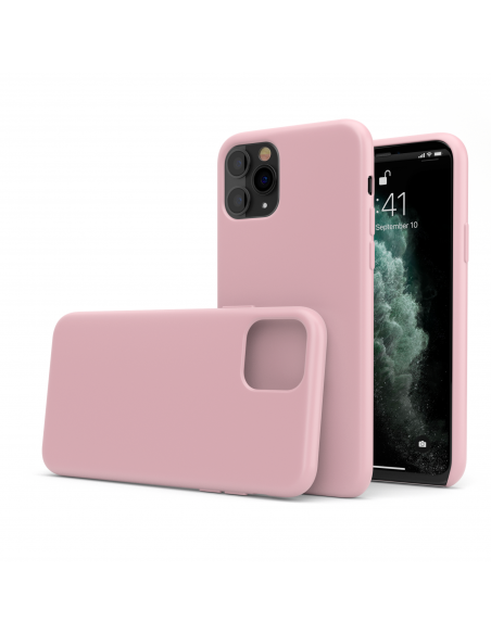Custodia in Silicone + Microfibra per iPhone 11 Pro - Rosa Chiaro - LiquidSoft® Custodia in Silicone + Microfibra per iPhone 11 Pro - Rosa Chiaro - LiquidSoft®