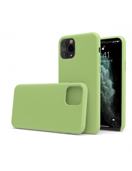 Custodia in Silicone + Microfibra per iPhone 11 Pro - Verde Chiaro - LiquidSoft® Custodia in Silicone + Microfibra per iPhone 11 Pro - Verde Chiaro - LiquidSoft®