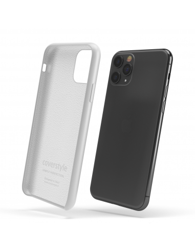 Custodia in Silicone + Microfibra per iPhone 11 Pro - Bianco - LiquidSoft®