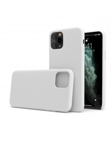 LiquidSoft® - Cover in Silicone Soft-Touch + Microfibra per iPhone 11 Pro - Bianco
