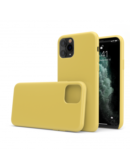 Custodia in Silicone + Microfibra per iPhone 11 Pro - Giallo - LiquidSoft® Custodia in Silicone + Microfibra per iPhone 11 Pro - Giallo - LiquidSoft®