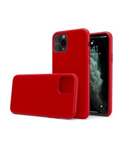 Custodia in Silicone + Microfibra per iPhone 11 Pro - Rosso - LiquidSoft®