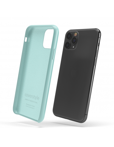 Custodia in Silicone + Microfibra per iPhone 11 Pro - Turchese - LiquidSoft®