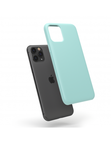 Custodia in Silicone + Microfibra per iPhone 11 Pro - Turchese - LiquidSoft®