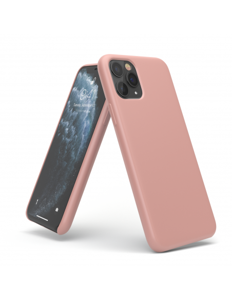 Custodia in Silicone + Microfibra per iPhone 11 Pro - Rosa Scuro - LiquidSoft® Custodia in Silicone + Microfibra per iPhone 11 Pro - Rosa Scuro - LiquidSoft®