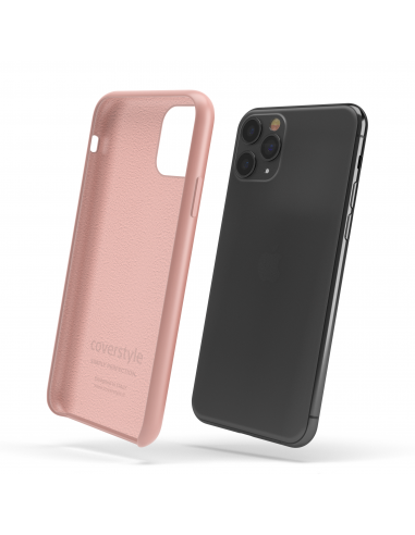 Custodia in Silicone + Microfibra per iPhone 11 Pro - Rosa Scuro - LiquidSoft®
