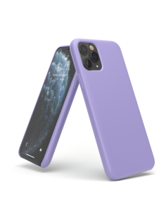 Custodia in Silicone + Microfibra per iPhone 11 Pro - Viola - LiquidSoft® 2
