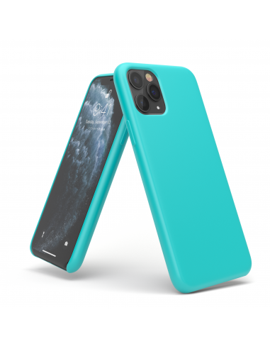 Custodia in Silicone + Microfibra per iPhone 11 Pro - Azzurro - LiquidSoft®