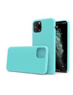 Custodia in Silicone + Microfibra per iPhone 11 Pro - Azzurro - LiquidSoft®