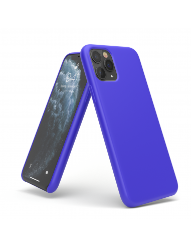 Custodia in Silicone + Microfibra per iPhone 11 Pro - Blu Vivido - LiquidSoft®