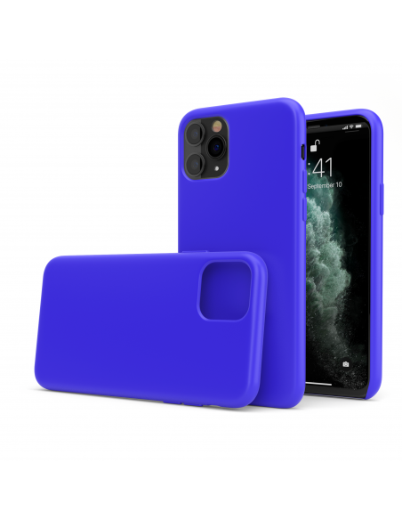 Custodia in Silicone + Microfibra per iPhone 11 Pro - Blu Vivido - LiquidSoft® Custodia in Silicone + Microfibra per iPhone 11 Pro - Blu Vivido - LiquidSoft®