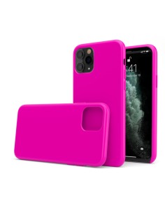 Custodia in Silicone + Microfibra per iPhone 11 Pro - Fucsia - LiquidSoft®