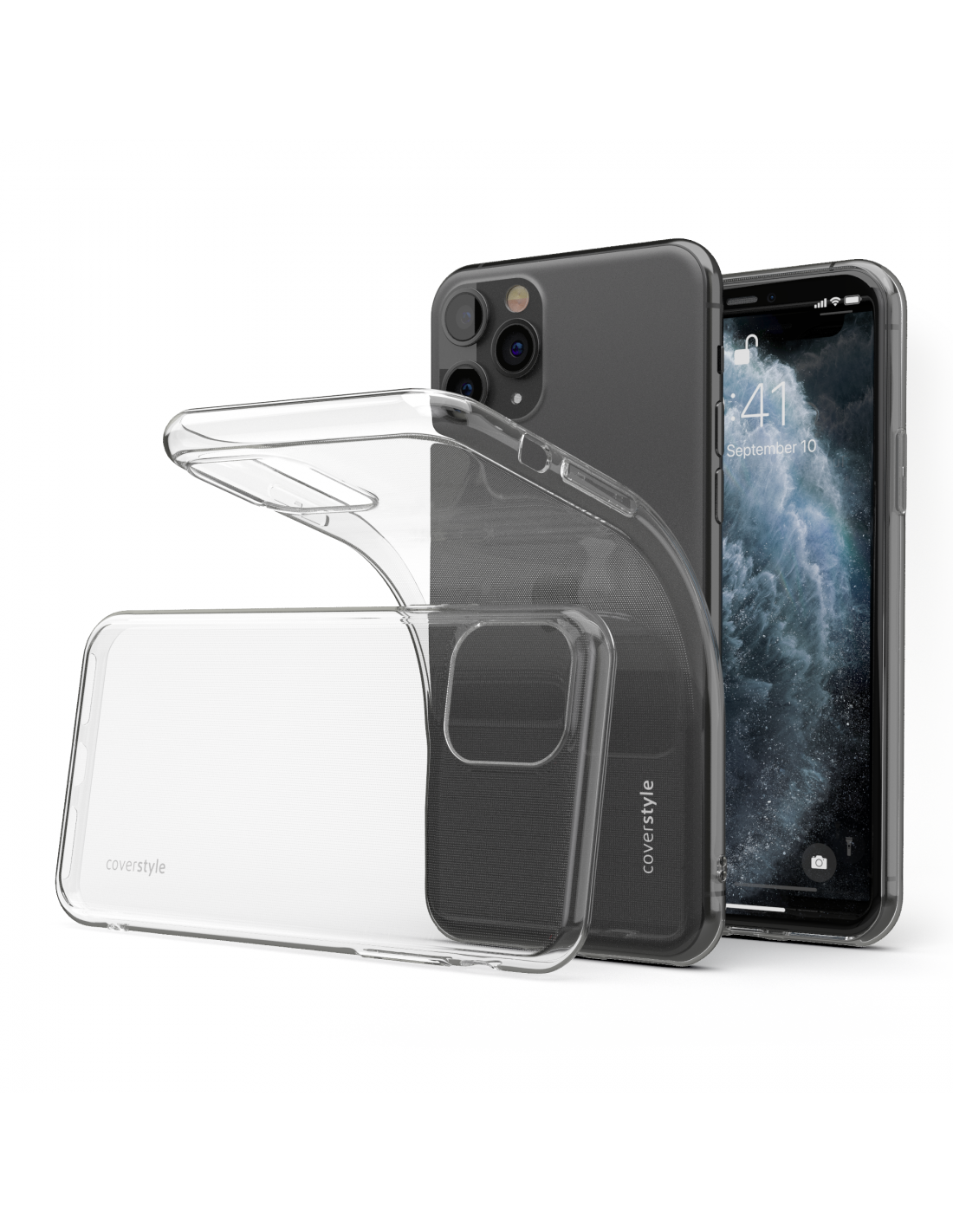 Cover morbida, trasparente e anti microbi per iPhone 11 Pro