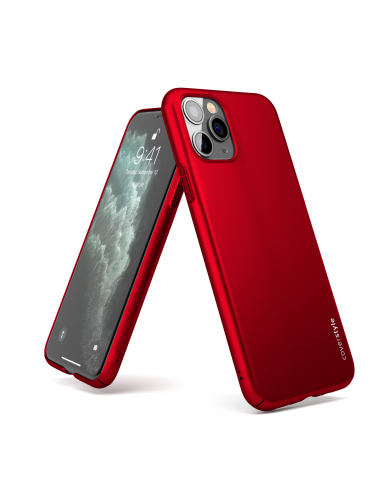 Custodia rigida sottile rosso opaco per iPhone 11 Pro Max (6.5") - UltraSoft