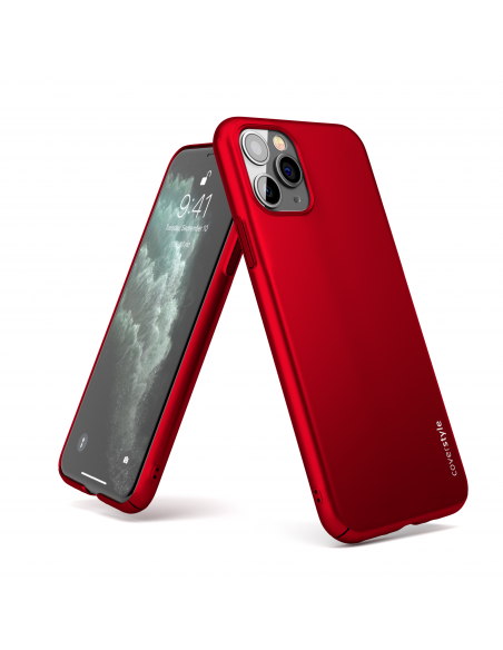 Custodia rigida sottile rosso opaco per iPhone 11 Pro Max (6.5") - UltraSoft