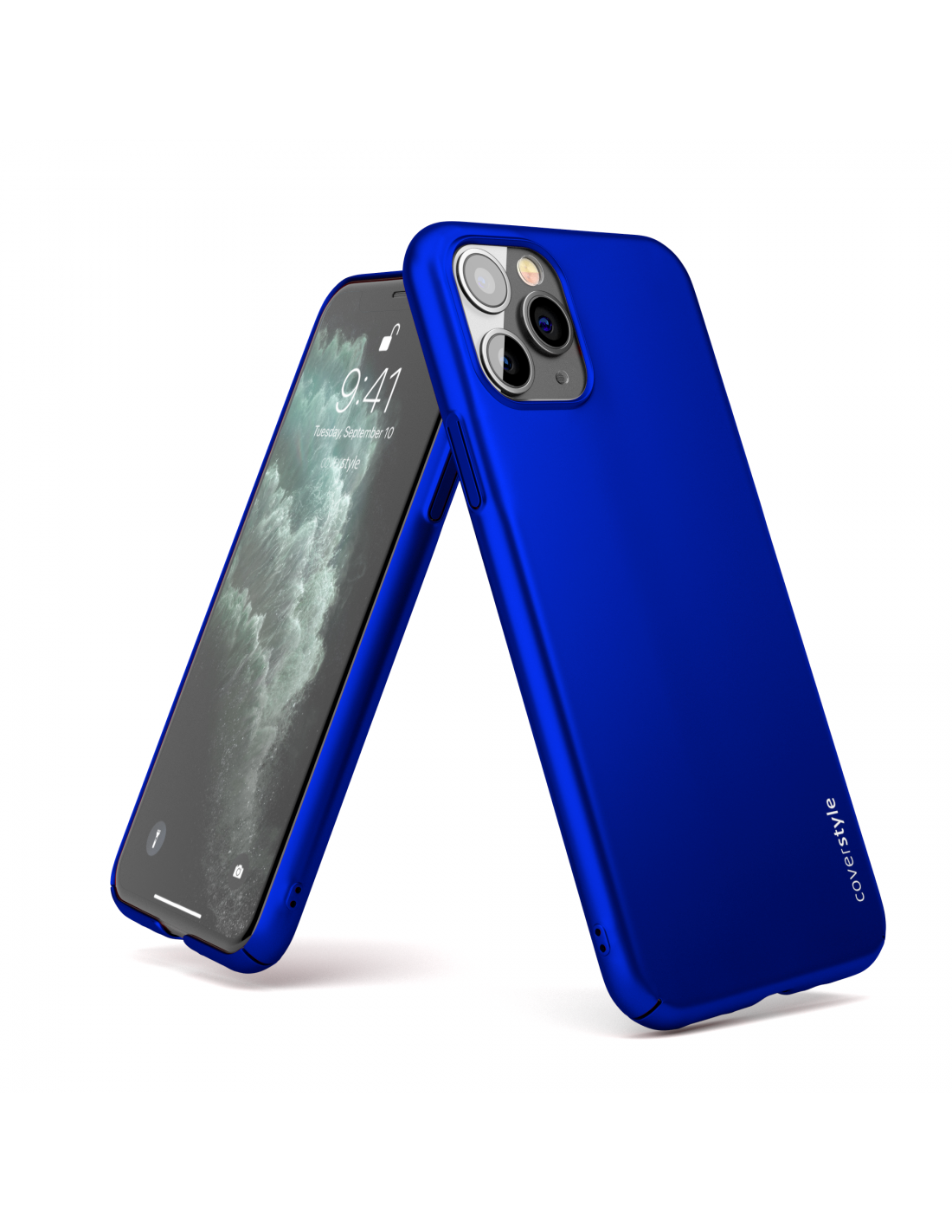 Custodia Sottile Per IPhone 11 Pro Max, Blu, Con Bordi Rialzati, Compatibile Con Ricarica Wireless - 5