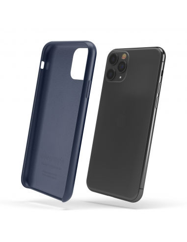 Custodia in Silicone + Microfibra per iPhone 11 Pro Max (6.5") - Blu Notte - LiquidSoft®