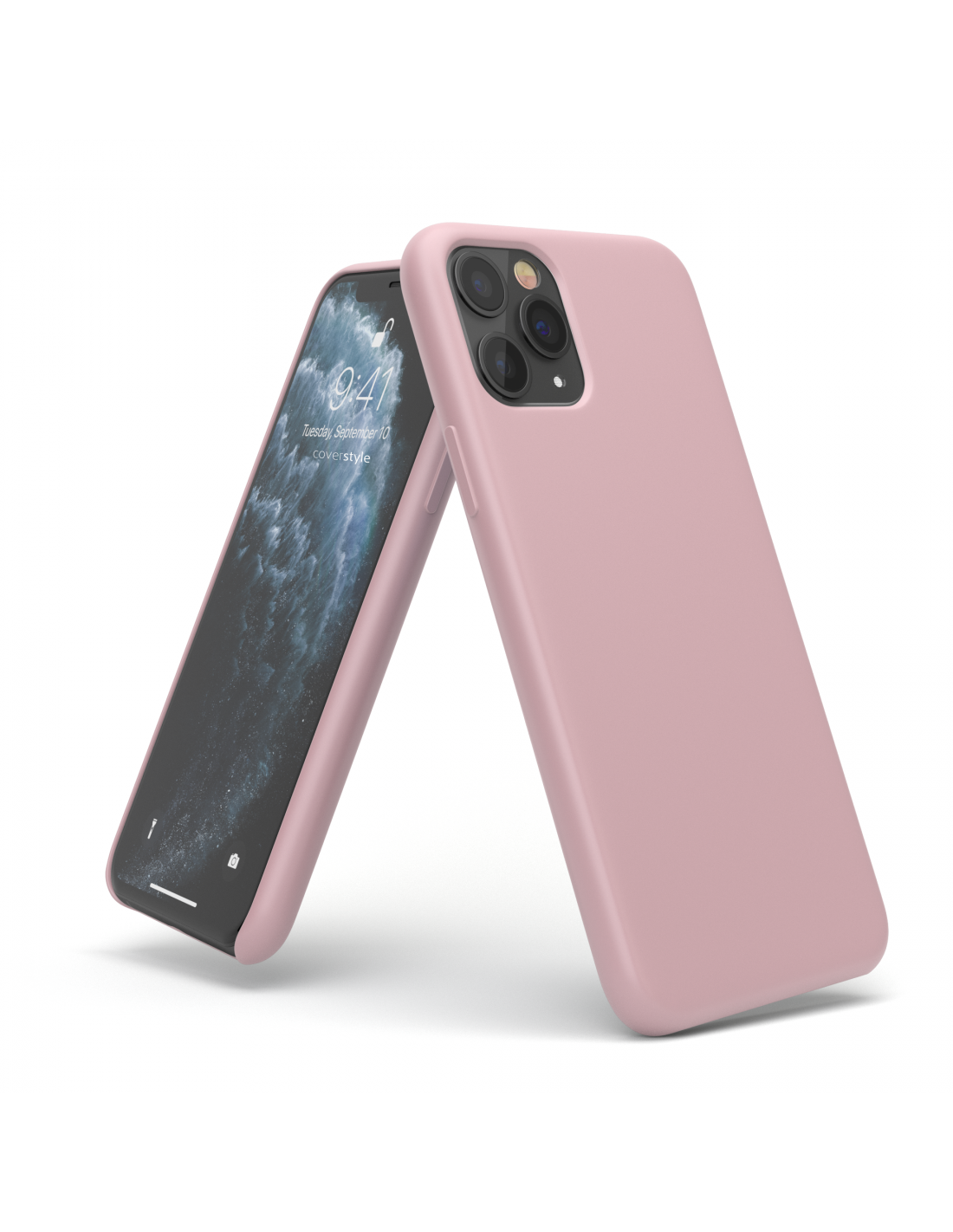Custodia per telefono morbida trasparente con glter rosa per