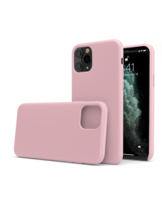 Custodia in Silicone + Microfibra per iPhone 11 Pro Max (6.5") - Rosa Chiaro - LiquidSoft®