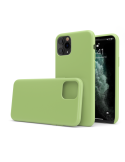 LiquidSoft® - Cover in Silicone Soft-Touch + Microfibra per iPhone 11 Pro Max (6.5") - Verde Chiaro