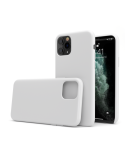 LiquidSoft® - Cover in Silicone Soft-Touch + Microfibra per iPhone 11 Pro Max (6.5") - Bianco