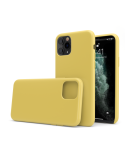 LiquidSoft® - Cover in Silicone Soft-Touch + Microfibra per iPhone 11 Pro Max (6.5") - Giallo